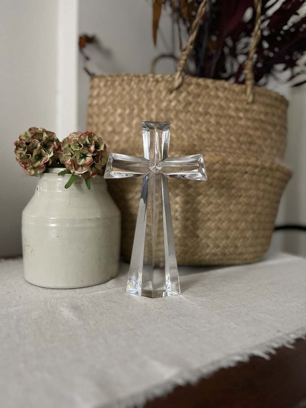 Teleflora Lead Crystal Cross Clear 7.5 Inch